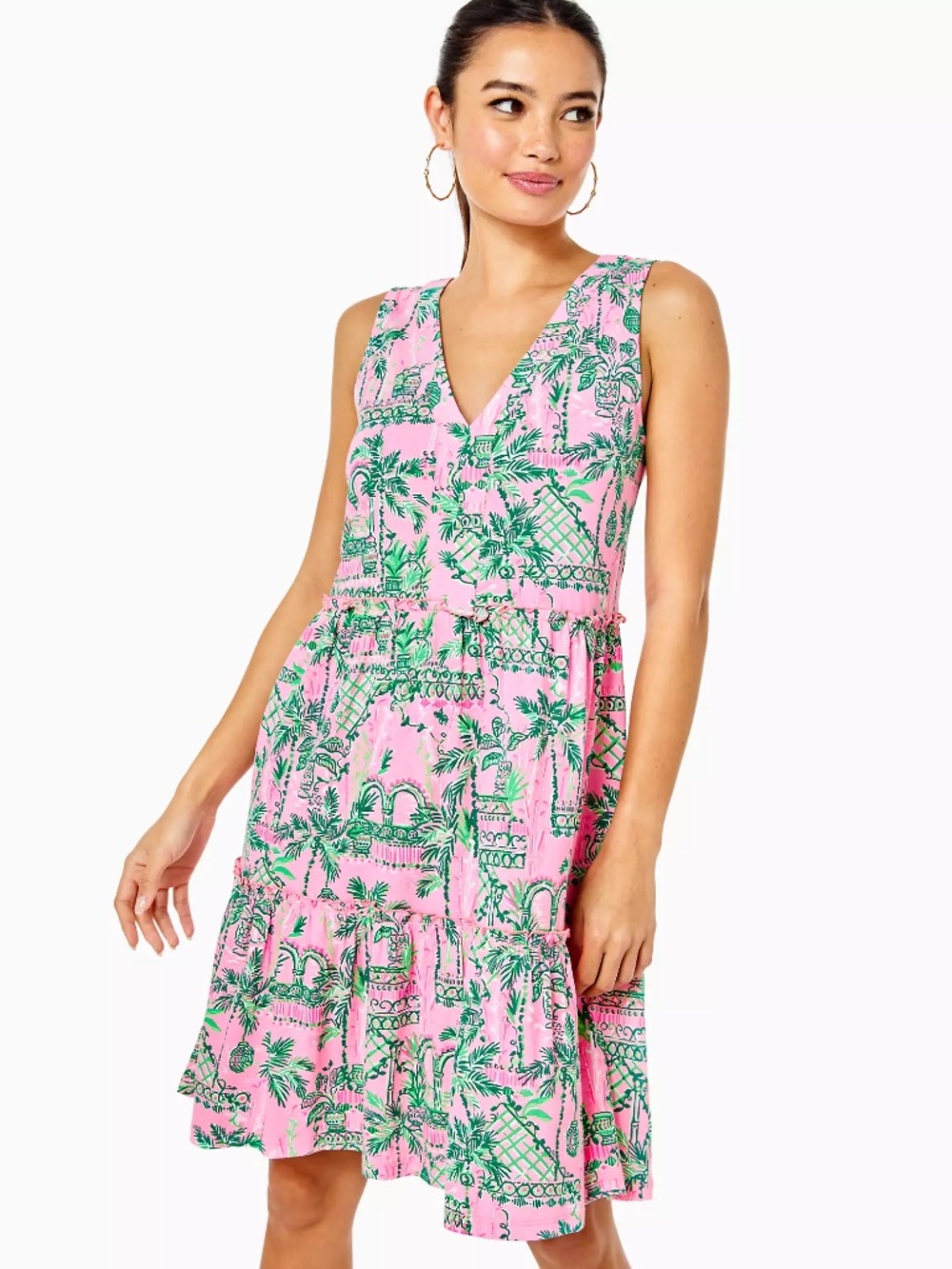 Lilly Pulitzer Lorina Swing Dress in “Mandevilla Baby Always Worth It” Sz Medium